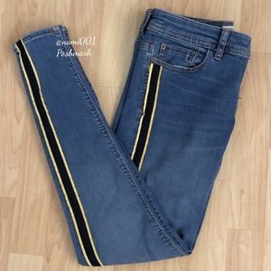 Zara Skinny Denim Jeans with side stripes
